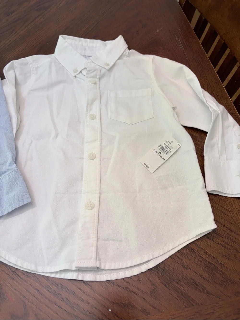Old Navy Toddler Button-Up Shirt Bundle Size 2T – White & Light Blue